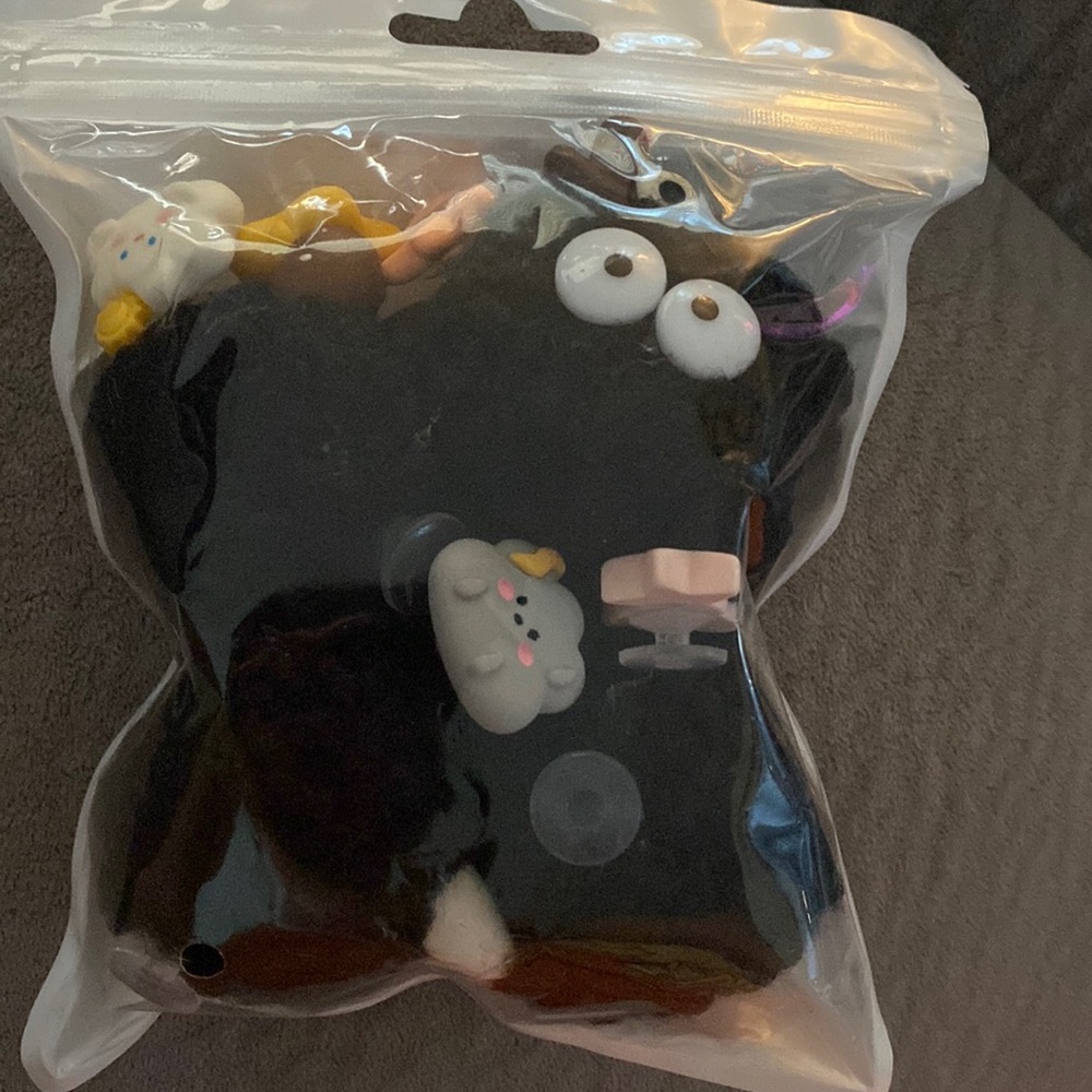 Cute fluffy ball croc charms